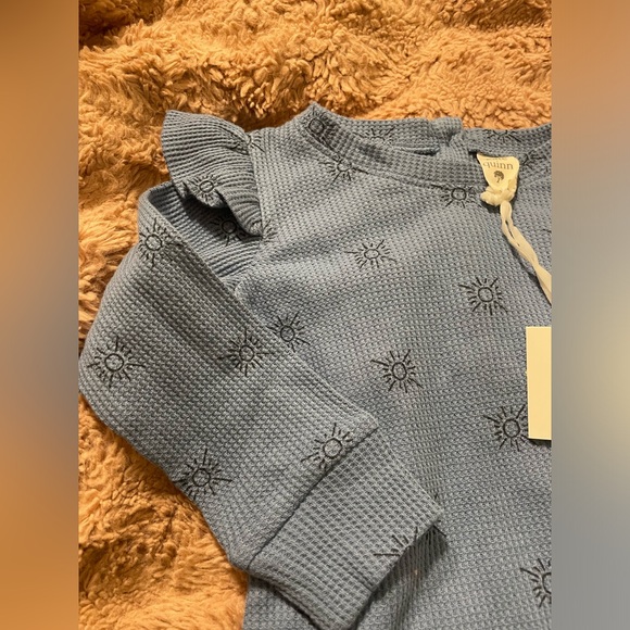 NWT Kate Quinn Waffle Sun Patterned Ruffle Sleeve Dress - Picture 2 of 5